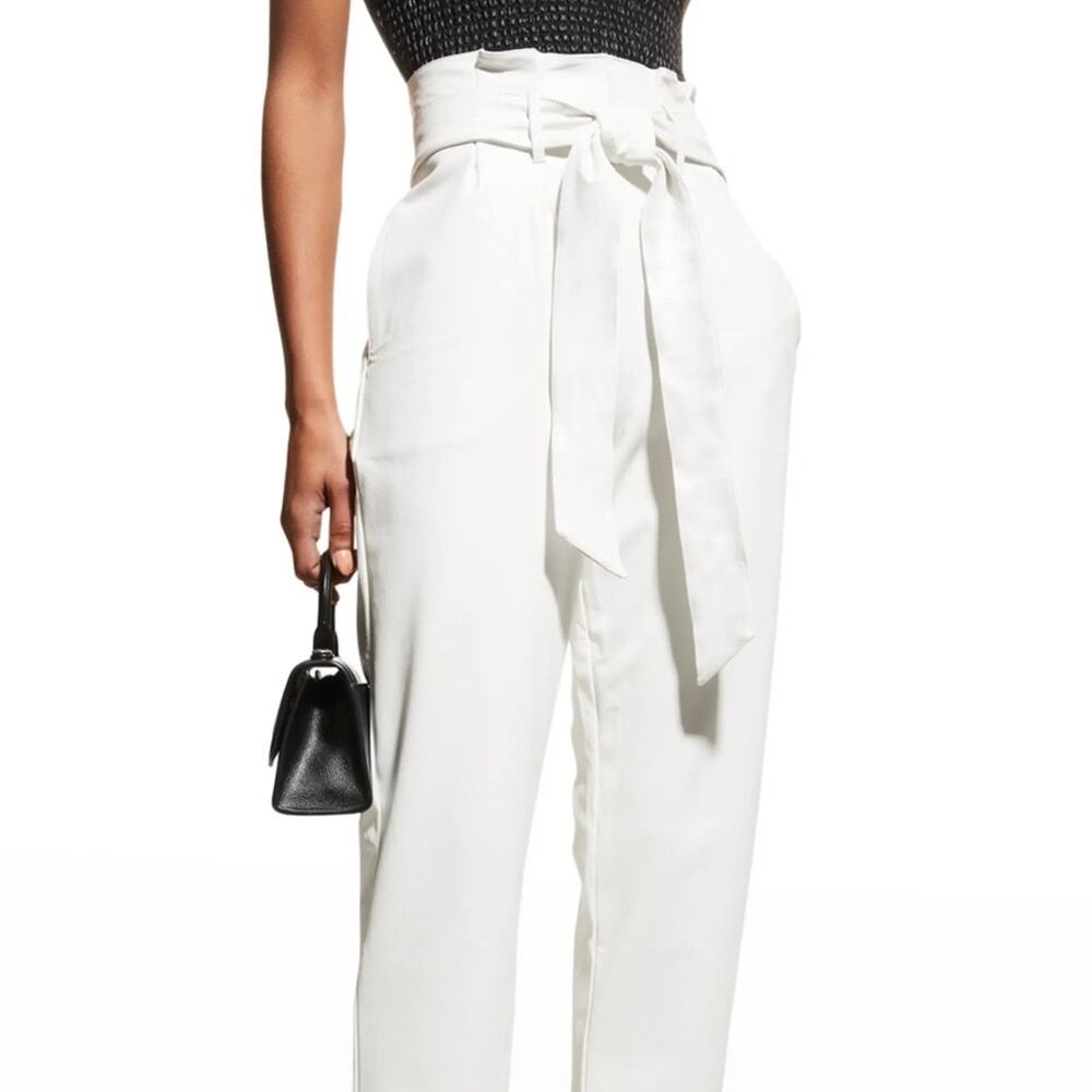 Dorothee Schumacher Paper Touch High Waisted Trousers Tie Waist Sz 1